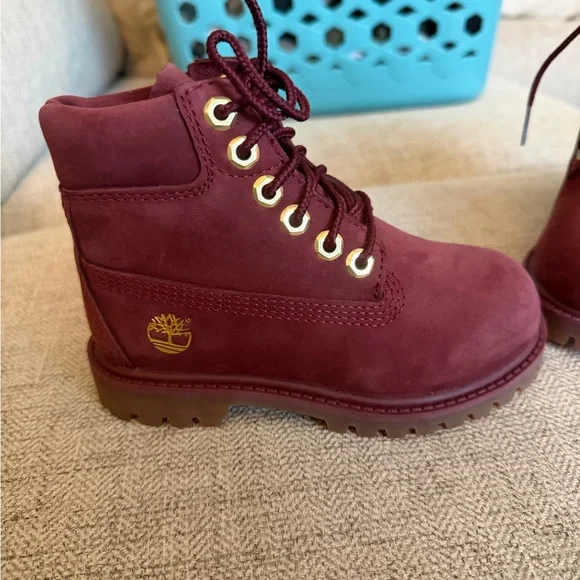 Timberland Maroon Lace-Up Boots - Picture 7 of 7